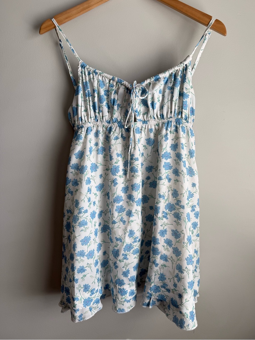 Princess Polly Empress Of Love Mini Dress Blue Floral US 6